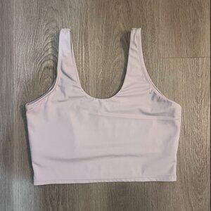 Light Print Cropped Athletic Tank Top Size Small